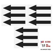 9 Pcs Black Arrow Stickers for Signs 7.8" Adhesive Arrows for Sign Large Vinyl