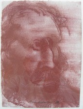 Pietro Annigoni (Milano 1910 - Firenze 1988) Volto virile sanguigna cm 20x15