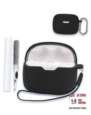 Case for JBL Tune 245NC in Ear Wireless TWS Earbuds, Soft Silicone BLACK