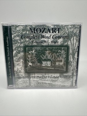 Mozart Complete Wind Concerti Vol III Horn Old Fairfield Academy CD NEW SEALED