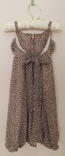 NWOT Biscotti Girls' Size 5 Chiffon Leopard Print Bubble Dress w 3D Flowers - Picture 6 of 10