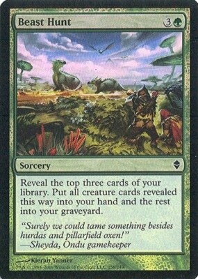 MTG - Zendikar - Beast Hunt - 2X - Foil - NM | eBay