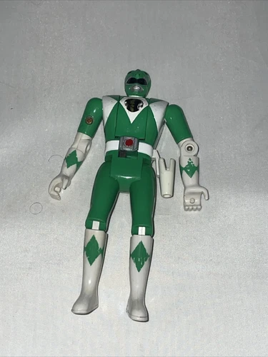 1993 Bandai Vintage Power Rangers Green Ranger 5.5" Head Flip Action Figure