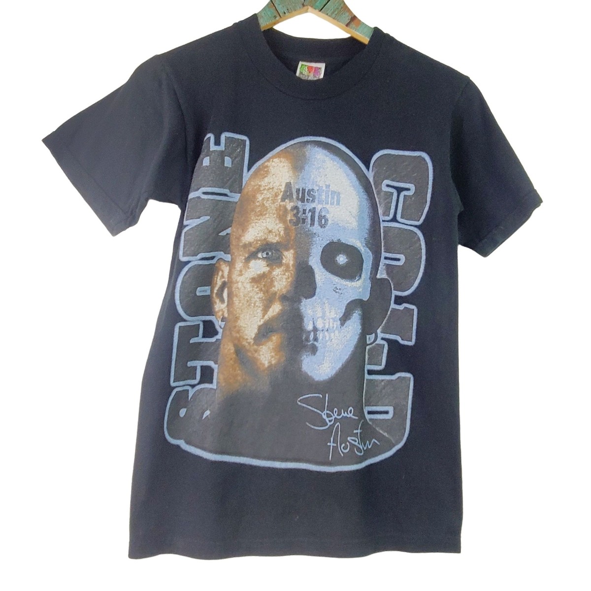 Vintage 1990's Stone Cold Steve Austin 3:16 Face Skull T
