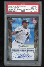 Derek Jeter 2008 Spectrum Auto Retro Spectrum #DJ63 Serial #d 1/2 PSA 10 POP 1