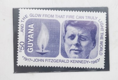 JFK 1917 - 1963 $50 Guyana Collector Stamp John F. Kennedy | eBay