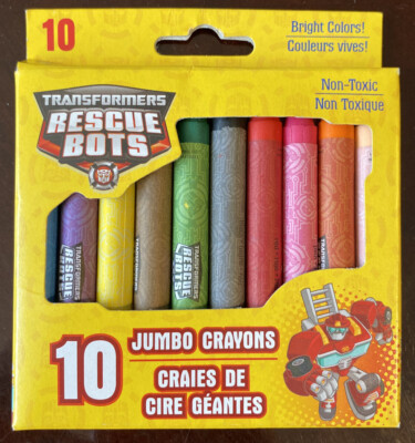TRANSFORMERS RESCUE BOTS JUMBO CRAYONS