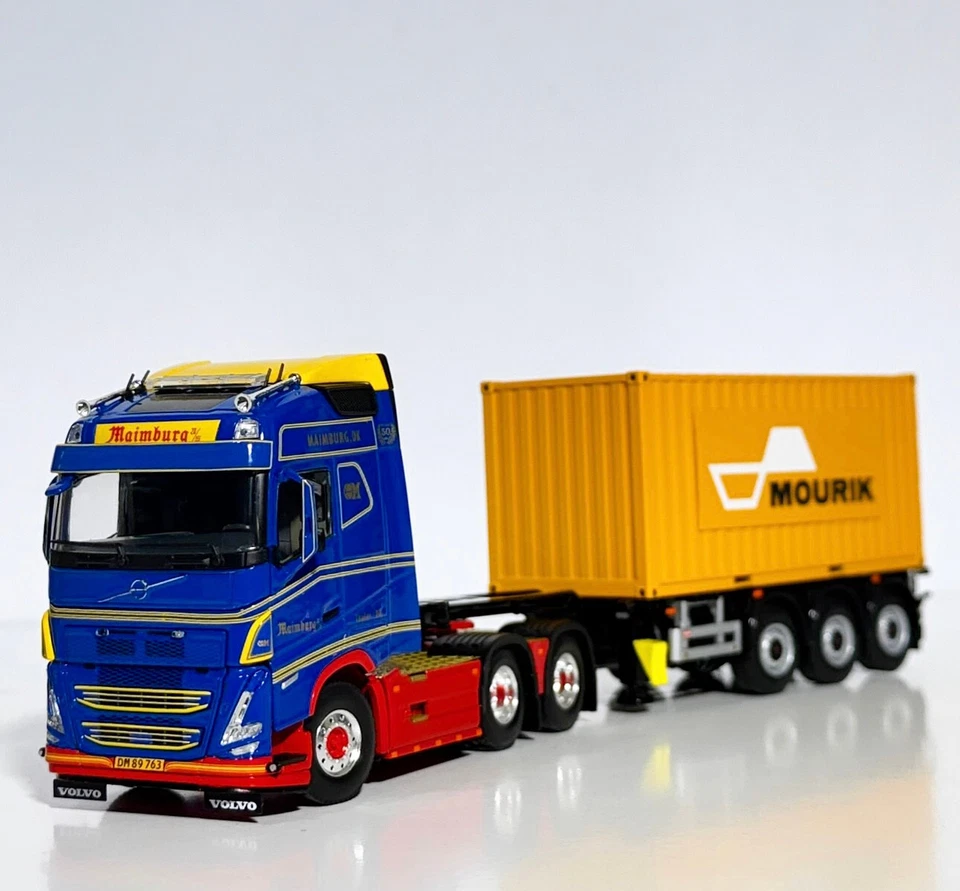 Volvo FH5+ remolque con contenedor Mourik de 20 ft "Maimburg" modelos de camiones WSI, 1:50 Foto 3 de 4