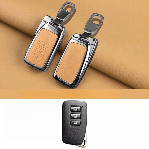 Zinc Alloy Leather Car Key Fob Case Cover Bag For Lexus GS ES IS RC NX LX RX 200 - Picture 5 of 10
