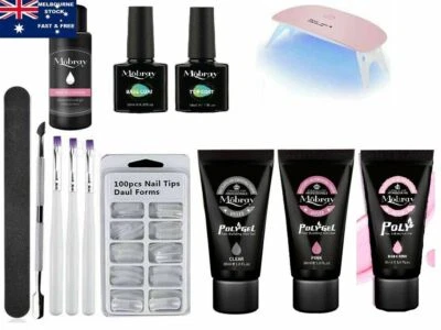 Poly UV Gel Nail Builder Extension Kit, Poly gel Tube Nail Art File Color Tube - image 1 of 4