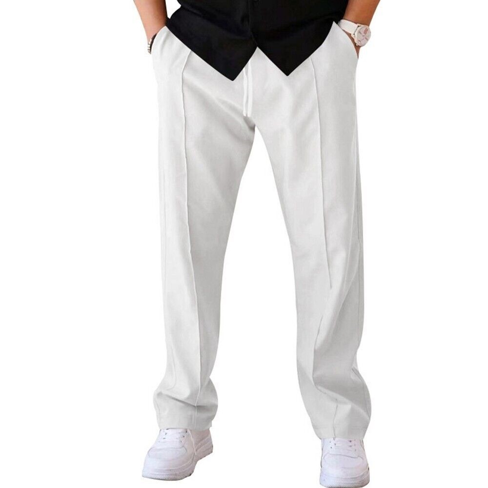 Men's Straight Fit Workout Jogger Sweatpants with Drawstring Waist