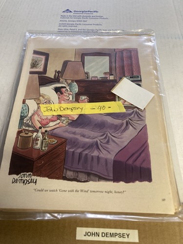 Lote de 120 JOHN DEMPSEY página de revista completa cómics dibujos animados ARTE - Imagen 4 de 4