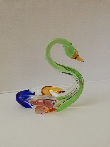 Mstisov Glassworks Cased Glass Swan Ashtray 'Rhapsody' By Frantisek Zemek - Picture 3 of 12