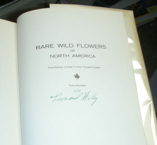 RARE WILD FLOWERS OF NORTH AMERICA : Leonard Wiley 1968 HC/DJ 1st Edition +Cover - Picture 1 of 12