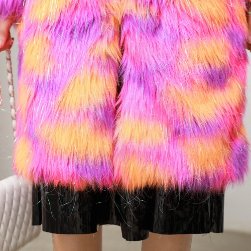 Womens Winter Coat Thicken Fashion Loose Casual Thick Plush Long Coat Faux Fur - Bild 10 von 13