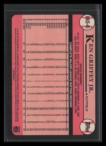 Actualización Topps 2024 '89 Topps #89US45 Ken Griffey Jr. - Imagen 2 de 2