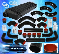 Fimc Turbo Intercooler+Silicone Coupler Hose+Piping Kit+Stainless Steel Clamps