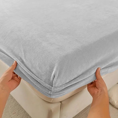 TEDDY SHERPA FLEECE FITTED SHEET EXTRA DEEP BED SHEETS COSY WARM MATTRESS COVERS - Picture 38 of 79