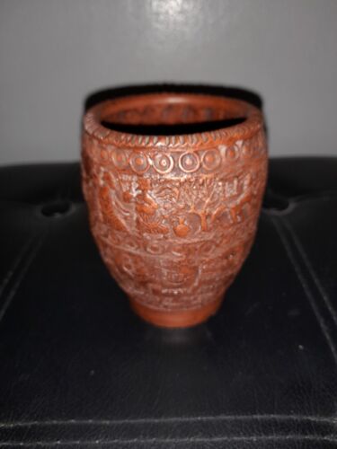Vintage Greek Terracotta Story Cup - Picture 2 of 6