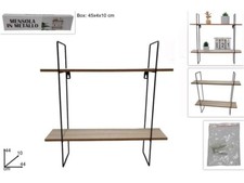 x Pensile Mensola Scaffale Ha23due Metallo 2 Ripiani hmj