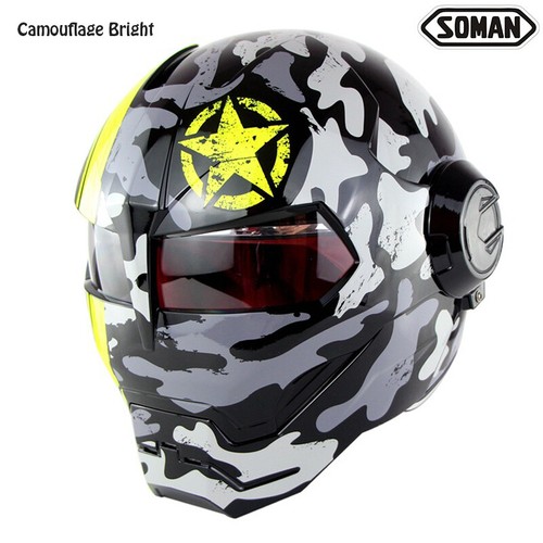 Soman 515 Motorcycle Helmet Casco Open Face Capacete Helmets DOT Approved - Picture 4 of 24