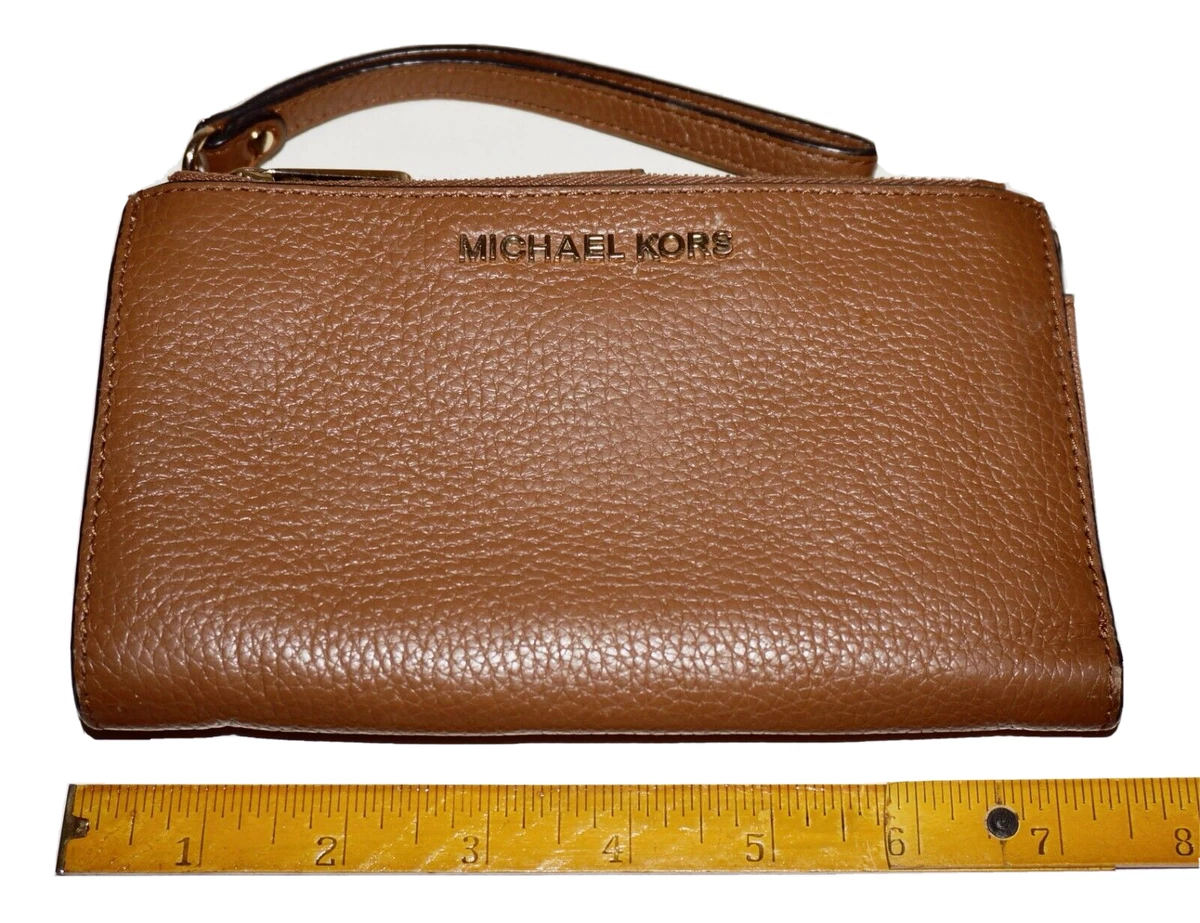 MICHAEL KORS Tan Leather 4 x 7 Wristlet Wallet | eBay