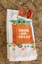 Star Wars Mandalorian Baby Yoda Halloween Kitchen Dish Towel 2 Pack NEW