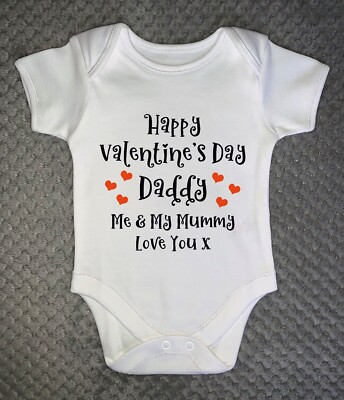 Valentines Day BABY GROW Me and My Mummy Daddy Love