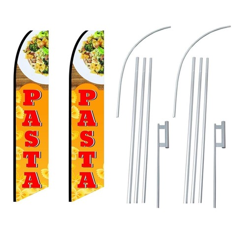 Pasta Bande Flatterfeder Flagge | 3 Fuß B x 11,5 Fuß hoch - Bild 3 von 3