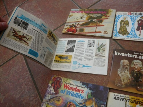 RETRO JOB LOT BROOKE BOND TEA CARDS IN BOOKS 1970,S AVIATION COSTUME INVENTORS - Picture 17 of 19