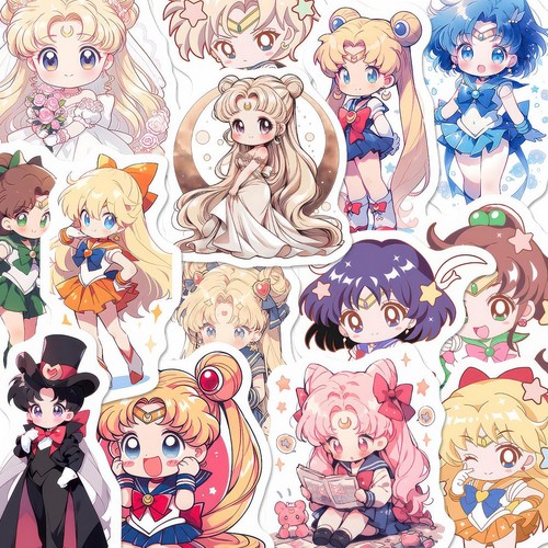 Sailor Moon 62 Assorted Sticker, No Repeats, Matte Sticker, Anime Laptop Journal - Picture 7 of 8