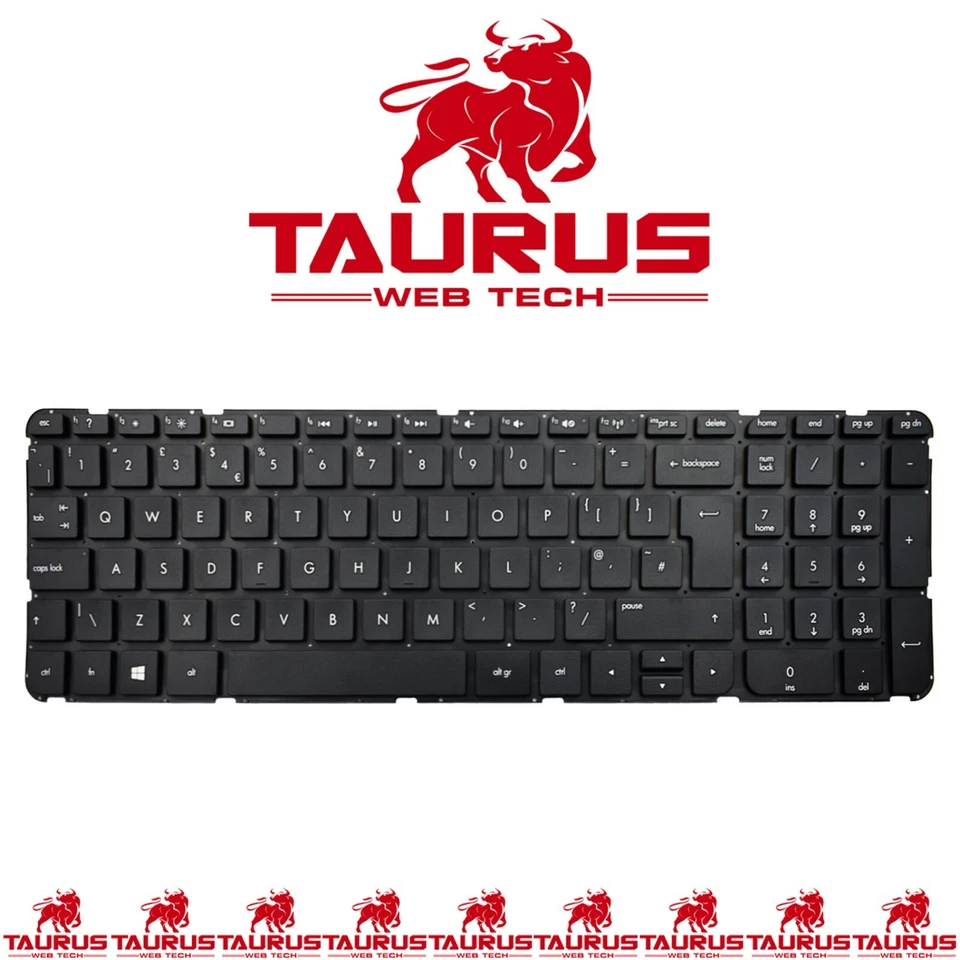 HP PAVILION TOUCH SMART NEW SLEEK BOOK KEYBOARD 15-B 146SA 15T-B UK 701684-031 - Image 2 of 3