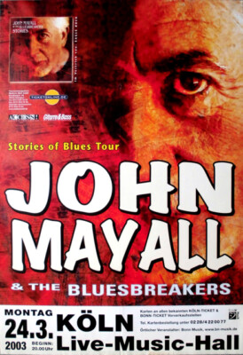 JOHN MAYALL - 2003 - Live In Concert - Stories Of Blues Tour - Poster - Köln