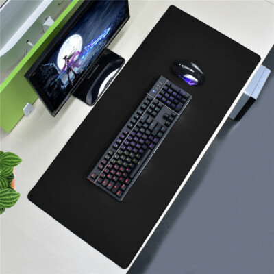900 x 400mm Gaming Mauspad Anti-Rutsch Mousepad Schreibtisch Matte Schwarz