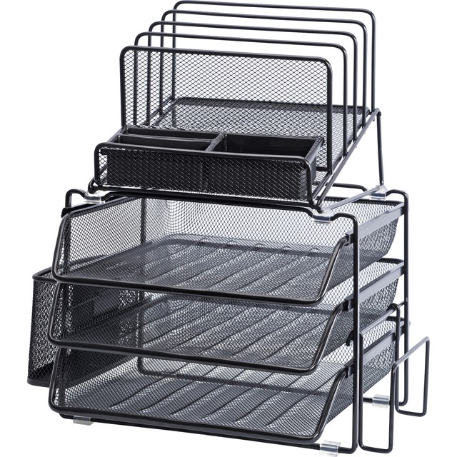 Lorell Divided 4 Tier Desktop Organizer 95251 Lorell Divided 4 Tier Desktop Organizer 95251