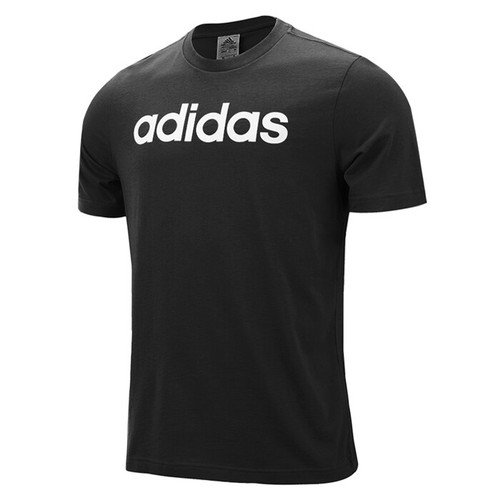 Adidas Mens Linear Logo Cotton Short Sleeve T Shirt Training Gym Tee Top - Picture 3 of 12