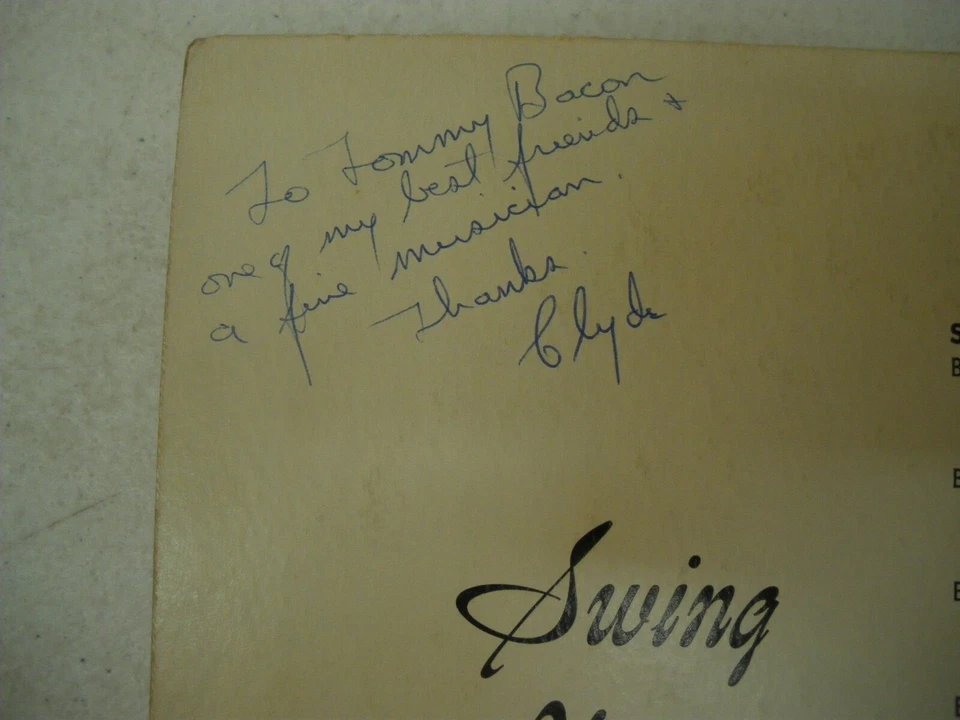 Signed 1956 Clyde Hankins LP  BUDDY HOLLY Lubbock Foto 3 de 4