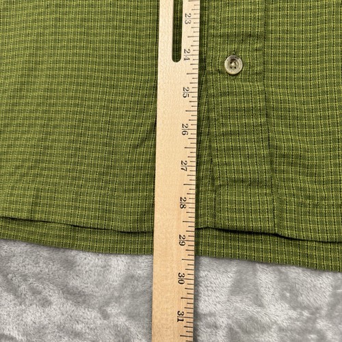 Woolrich Shirt Mens Large Green Short Sleeve Button Pocket Work Logo Outdoor - Picture 4 of 9