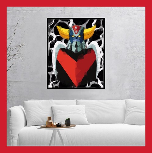 TOILE POSTER COTON AFFICHE GOLDORAK UFO ROBOT MANGA FIGURINE ACTARUS