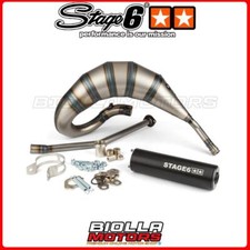 S6-9119310/BK MUFFLER STAGE6 STREETRACE 70CC HIGH MOUNT CNC BLACK DERBI SEND
