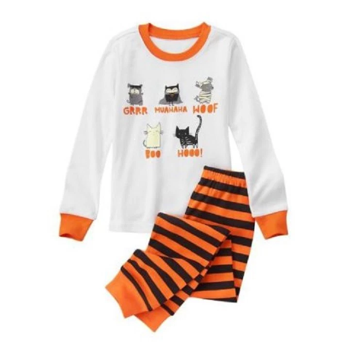 Gymboree Niña Gimmies Halloween Disfraz Perro Gato Búho Manga Larga Pijama Conjunto 5 5T Foto 3 de 3