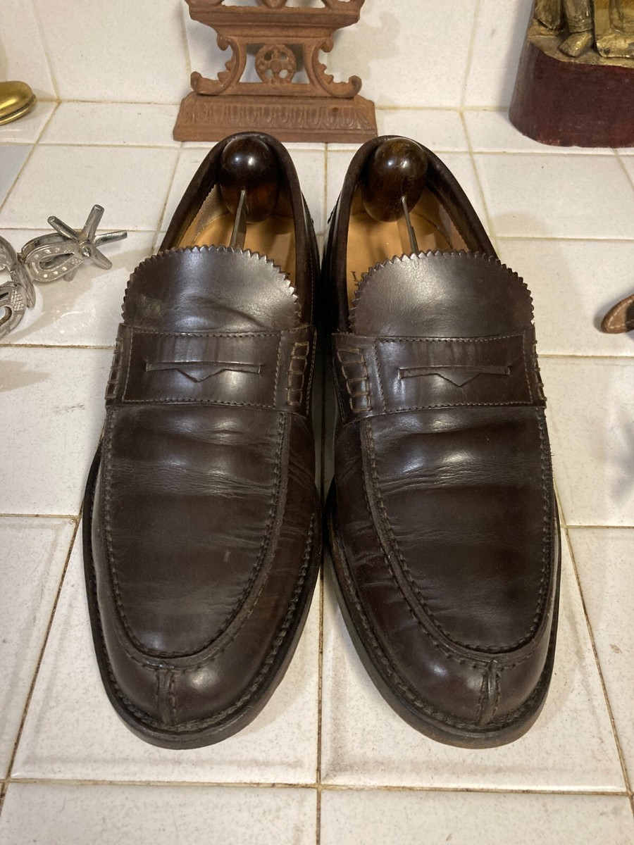 Lottusse Men's Slip-On Shoes/Loafers Dark Brown Chili Leather EU 39 US