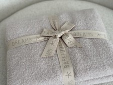 Barefoot Dreams Cozy Chic Throw Rib Border Blanket 45 x 60 Stone