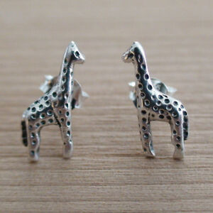 Giraffe Studs Giraffe Earrings Sterling Silver Studs Animal Studs