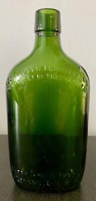 Vintage Green Whiskey Bottle Berry Bros & Rudd L London England