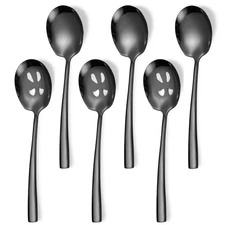 6 Pcs Stainless Steel Large Serving Spoons Big Serving Utensils for Buffet