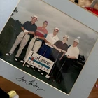 Tom Landry Signed  Matte & Photo Autographed Dallas Cowboys FCA Golf Open
