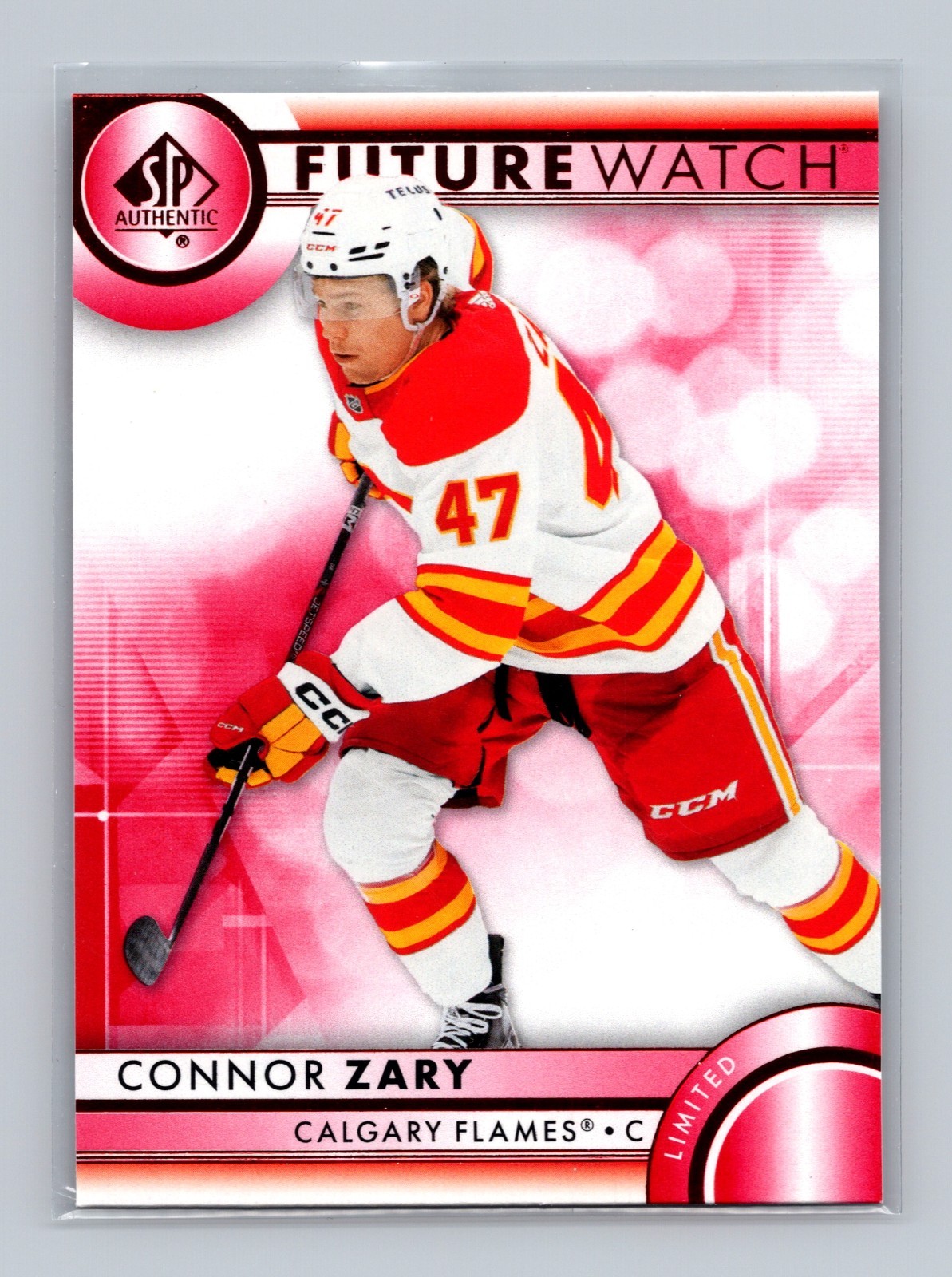 2023-24 Sp Authentic Limited Red Future Watch Connor Zary #156 Rookie RC