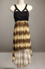 Vintage Y2K Asymmetrical Hem Midi Fall Dress Whimsy Fairy Dots Sz Medium 