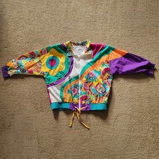 Vintage Westbound Windbreaker Jacket Colorful Size Petite L 1980/90s